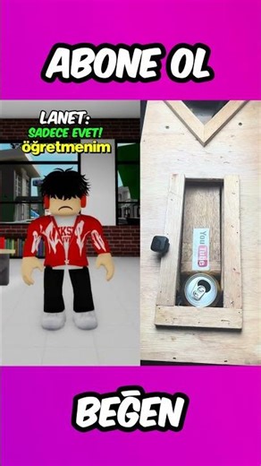 Roblox'ta Her Şeye Evet Demek Zorundayım! 😨 #shorts