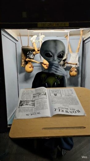Alien's Reading the Newspaper in Roswell NM #alien #aliens #funny #funnyvideo #aduction #aliexpress