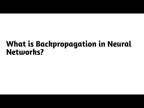 What is Backpropagation in Neural Networks ?
