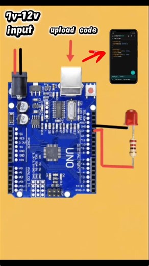 Arduino Uno LED Light Glowing Tutorial 💡 | Easy Beginner Project #arduino #light #diy #shorts