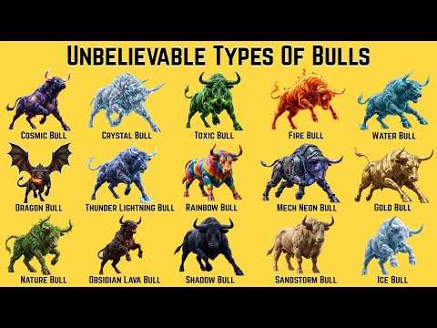 Unbelievable Types of Bulls You’ve Never Seen Before 🐂 | Realistic Elemental Creatures Explained