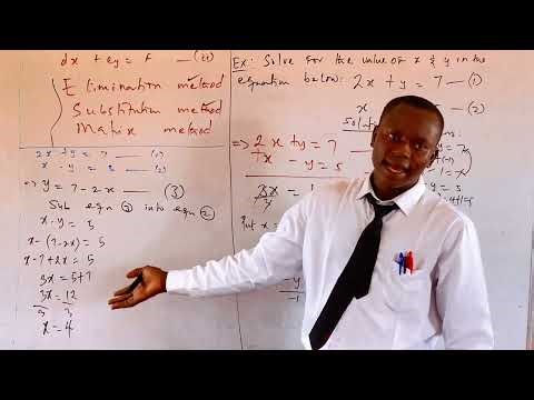 SIMULTANEOUS EQUATIONS|ELIMINATION, SUBSTITUTION AND MATRIX METHODS