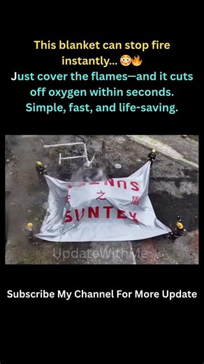 This Blanket Can Stop Fire in Seconds 😳🔥 #shorts #viral #firesafety #innovation #technology