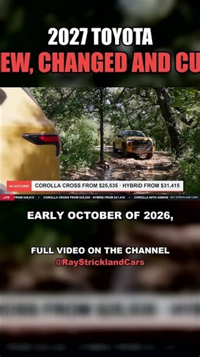 Every 2027 Toyota Announced So Far - Prices, Changes and What Got Cut #shortsvideo