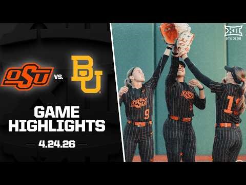 Oklahoma State vs. Baylor Highlights (4.24.26) | 2026 Big 12 Softball