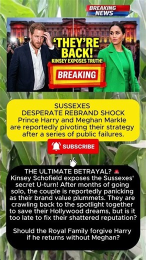MEGHAN & HARRY’S DESPERATE U-TURN! 😱 Kinsey Schofield REACTS! #RoyalNews #Sussexes #HarryAndMeghan
