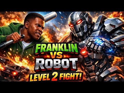 Franklin Vs alien Robot fight level 2 challenge 😱