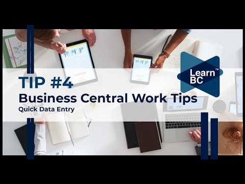 TIP #4 Speed up Data Entry in Microsoft Dynamics 365 Business Central using Quick Entry