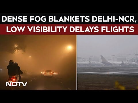 Delhi Weather Today | Visibility Drops As Dense Fog Blankets Delhi-NCR, Orange Alert Issued