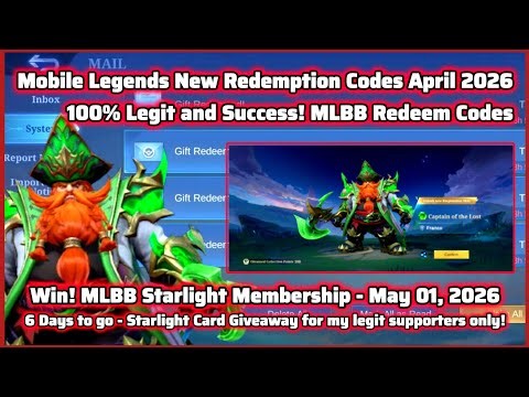 Mobile Legends New Redeem April 24, 2026 MLBB Redeem Codes And 6 days to go Starlight Card Giveaway