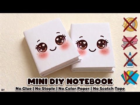 How to Make Mini Notebook 📒 l Cute paper notebook l No glue l Easy school craft 🏫