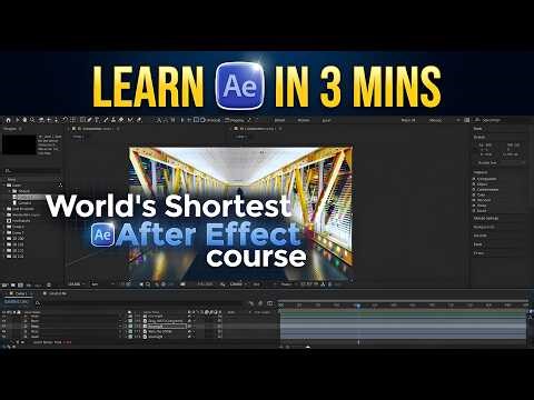 After Effects Tutorial for Beginners (2026) | Learn Basics in 3 Minutes ⚡