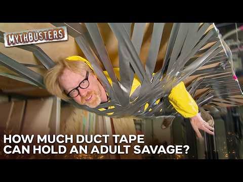 Can Duct Tape Lift a Full Grown Man? | MythBusters