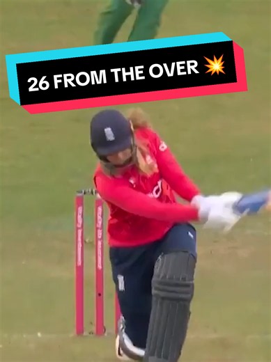 Watch Ecclestone SMASH 26 off the over 💥🔥#england #cricket #womenscricket