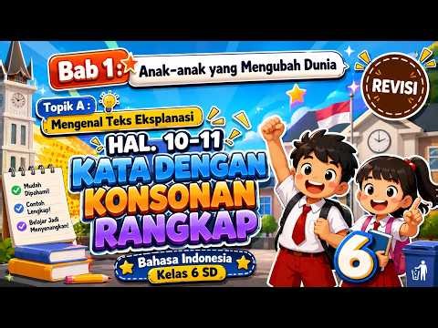 INDONESIAN CHAPTER 1 TOPIC A PAGES 10-11: WORDS WITH CONSONANT CLUSTERS | GRADE 6 | REVISED