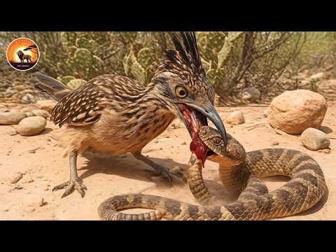 Roadrunner Takes Down the Desert's Deadliest Snake Without Mercy | Wild Animals