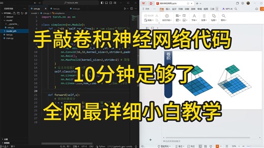 手把手带你入门 CNN 卷积神经网络！小白向代码教学，看完直接跑通