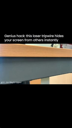 Ai on Instagram: "This simple DIY laser tripwire using a Raspberry Pi and an optical sensor protects your computer privacy. A narrow beam of light is aimed across your desk. The moment someone walks into it, the system detects the interruption and instantly triggers a preset action like locking the screen or hiding what’s on display. This small gadget shows how low-cost electronics can improve privacy in shared spaces, offices, or public work environments without touching the computer"