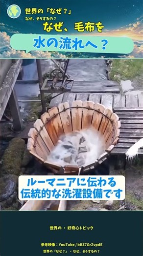 なぜ毛布を水の流れへ？ルーマニアの伝統洗濯