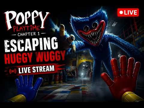 ESCAPING THE TOY FACTORY 😱 | Poppy Playtime Chapter 1 LIVE 🔴