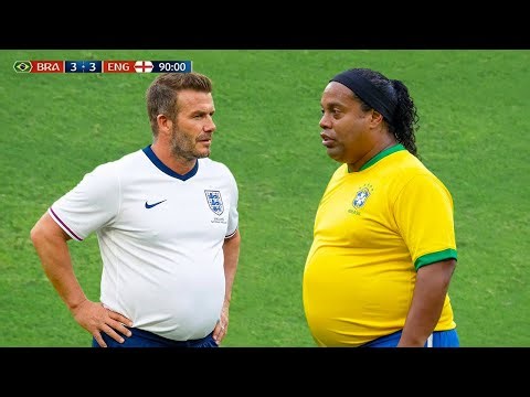 EVEN AT 120KG & 45 YEARS OLD, RONALDINHO & BECKHAM MADE HISTORY IN A LEGENDARY MATCH