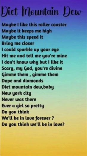 Diet mountain dew by Lana Del Ray