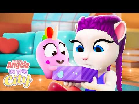 What's In The Mystery Box? 😳⁉️ Talking Angela: In The City | Cartoons for Kids