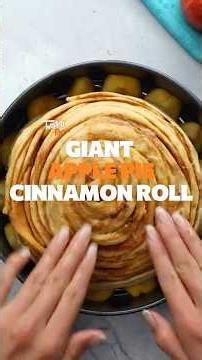 The Best Giant Apple Pie Cinnamon Roll! 🍏🌀