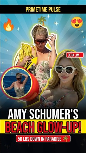 Amy Schumer Glows in Caribbean Swimsuit Snaps After 50-lb Weight Loss 🌴😍 #Shorts #PTP