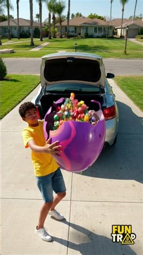 The Happiest Easter Prank: Giant Egg Full of Candy Explosion
