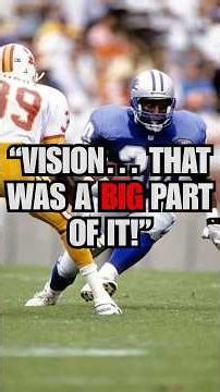 Barry Sanders TELLS A STORY of how VISION is IMPORTANT when he ran the football! 🔥#shorts #nfl
