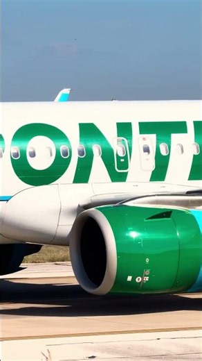 Frontier Airlines Airbus A319 with a brown bear 🐻@flyfrontiervideos