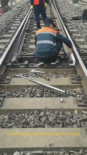Railway Workers Conducting 4mm Safety Test On Railroad Switch !