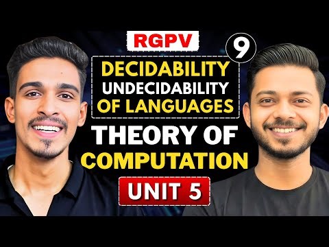 Lec 9 | Decidability & Undecidability Languages | Theory of Computation (TOC) | BTech 3rd Year