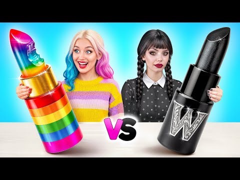 Black Food VS Rainbow Food Challenge | Food Battle by Multi DO Girls