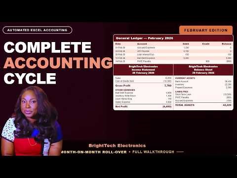 How to Automate Accounting Ledger, Trial Balance, Income Statement, and Balance Sheet in Excel
