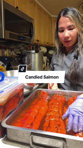 Prepping a fresh batch of homemade smoked candied salmon. #pinaysaalaska