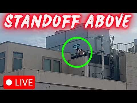 🔴 LAPD Responds to Person on Rooftop – Downtown LA Live Updates