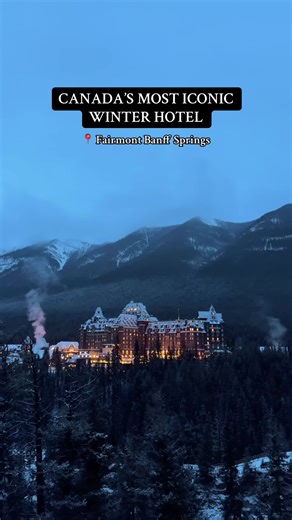 Canada’s most iconic winter hotel ❄️ 📍 Fairmont Banff Springs #banff #banffnationalpark #alberta #canadatiktok