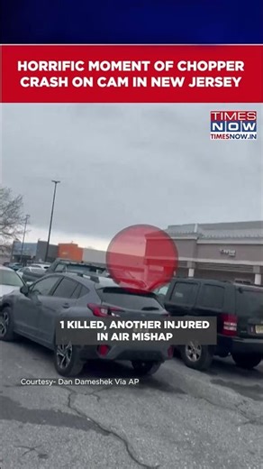 Horrific Moment Of New Jersey Chopper Crash Caught On Camera, Mid-Air Mishap Kills 1 #shorts