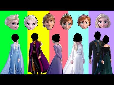 UNBOXING DIY PUZZLE GAME WRONG HEADS PRINCESS ELSA ANNA FROZEN 2