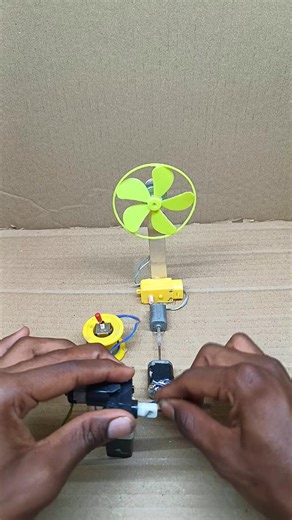 ⚙️ Gear Motor Fan Generator – Simple DIY Power Project