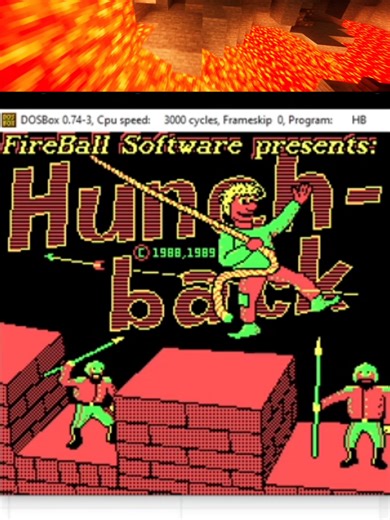 Hunchback [MS DOS] Title Screen on IBM PC Speaker {YouTube #shorts Edition} Mobygames description: An unofficial port of Hunchback inspired by the developers admiration for the BBC Micro version. PC Speaker wikipedia (Top): A PC speaker is a loudspeaker built into some IBM PC compatible computers. The first IBM Personal Computer, model 5150, employed a standard 2.25 inch magnetic driven (dynamic) speaker.[1] More recent computers use a tiny moving-iron or piezo speaker instead.[2] The speaker al