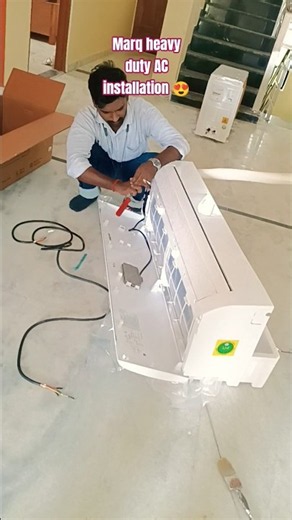 Marq heavy duty AC unboxing & installation #viral #airconditioner #ac #publicreactin #shorts #trend