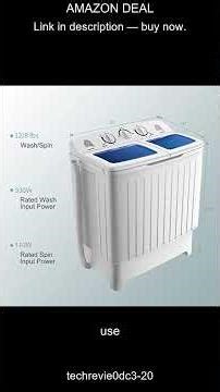 Compact COSTWAY Twin Tub Portable Washing Machine with Timer Control Ideal for Small Spaces
