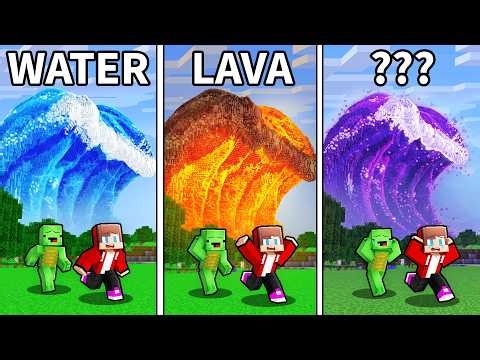 JJ and Mikey Escape From ALL TSUNAMI in Minecraft - Maizen