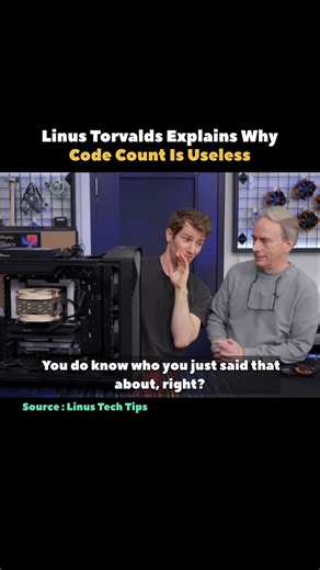 Linus Torvalds Explains Why Code Count Is Useless #shorts #linux #programming #coding #elonmusk