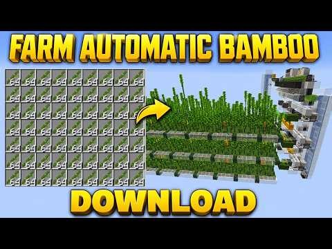 MINECRAFT - FARM DE BAMBOO 100% AUTOMÁTICA ( FREE DOWNLOAD )