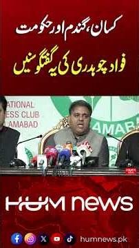 Fawad Chaudhry Speaks Out on Wheat Crisis & Farmers’ Problems in Punjab | Hum News | Pakistan