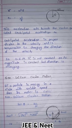Circular motion notes JEE and neet #jeeadvance#Neet#youtubeshortsvideo